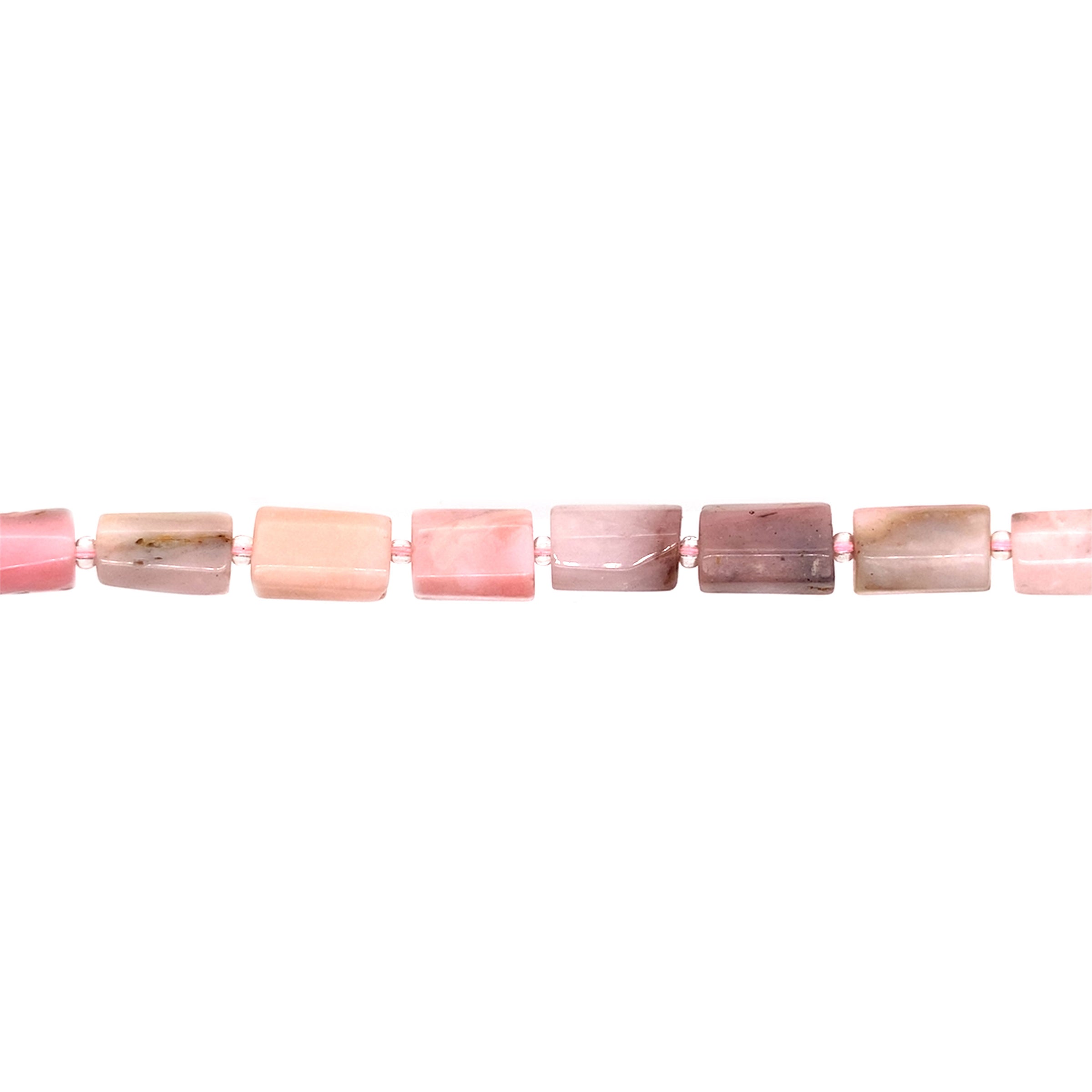 Pink Opalite Hexagonal Column 9mm - Faceted