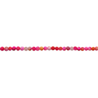 Pink/Orange Marble Mashan Jade 4mm - Round