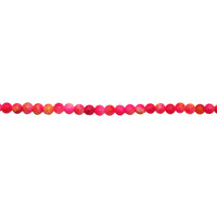 Pink/Orange Marble Mashan Jade 6mm - Round