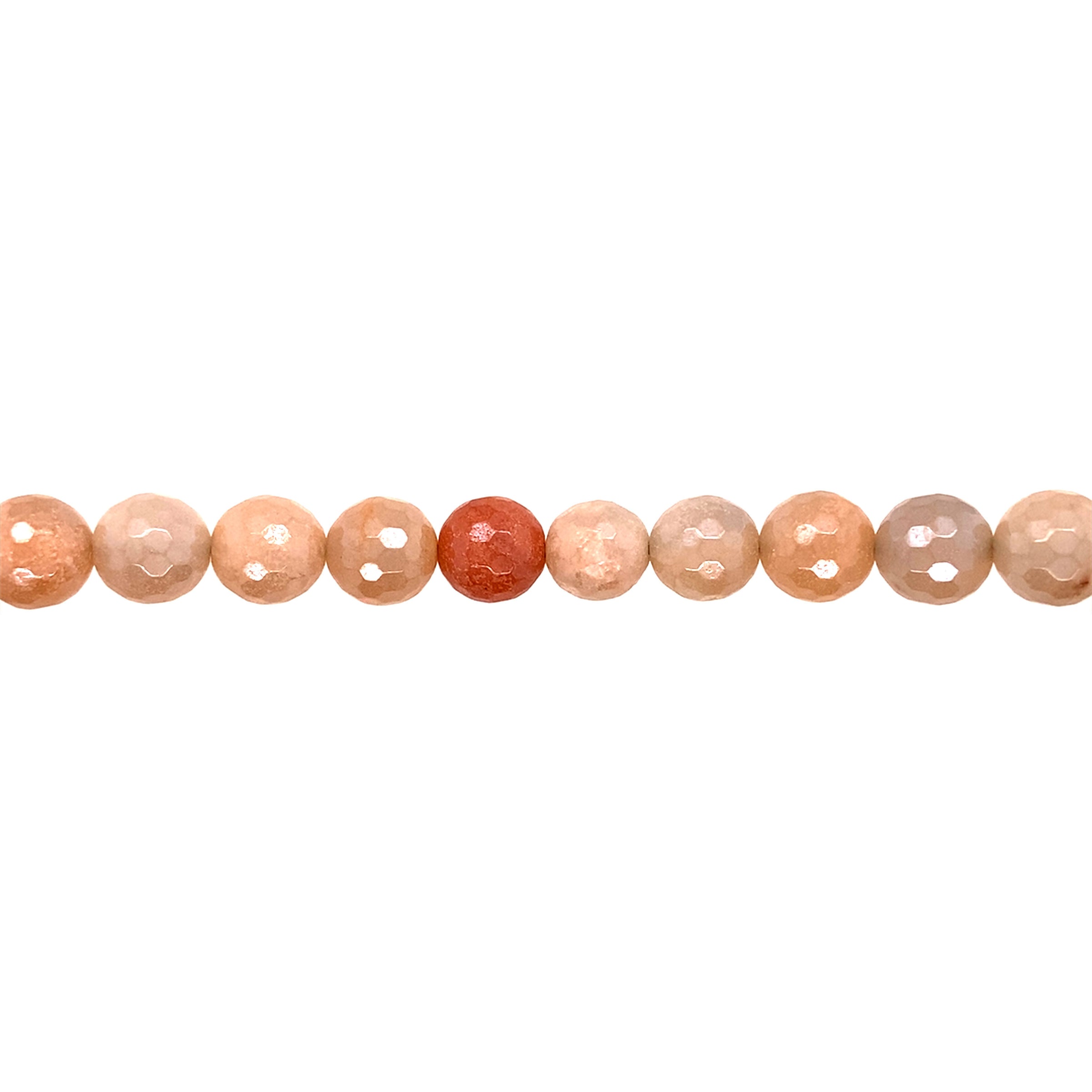 Plated Sunstone Faceted Beads 10mm