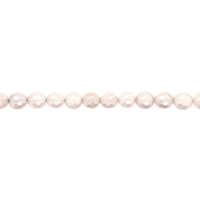 Plated White Jade Faceted Beads