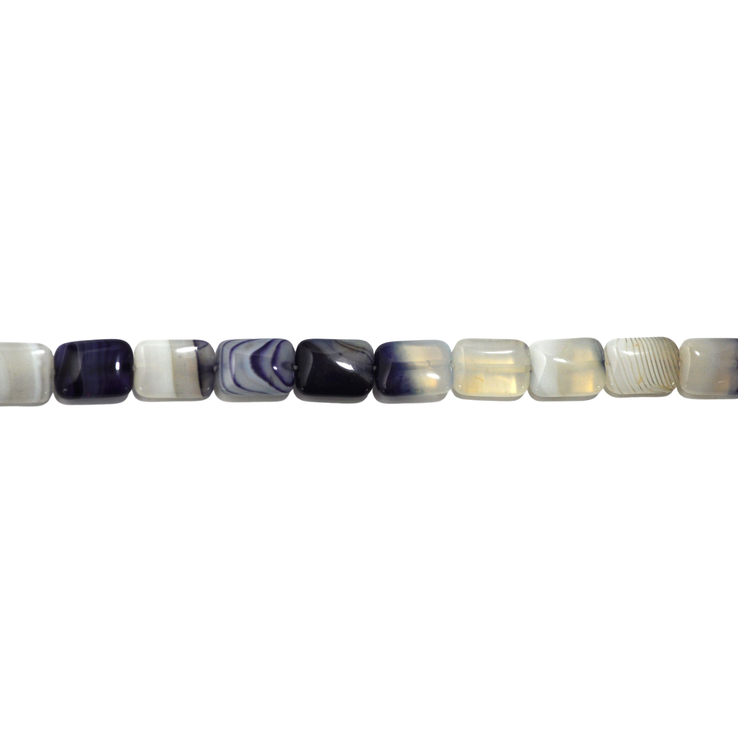 Purple Agate Rectangle Beads 16mm
