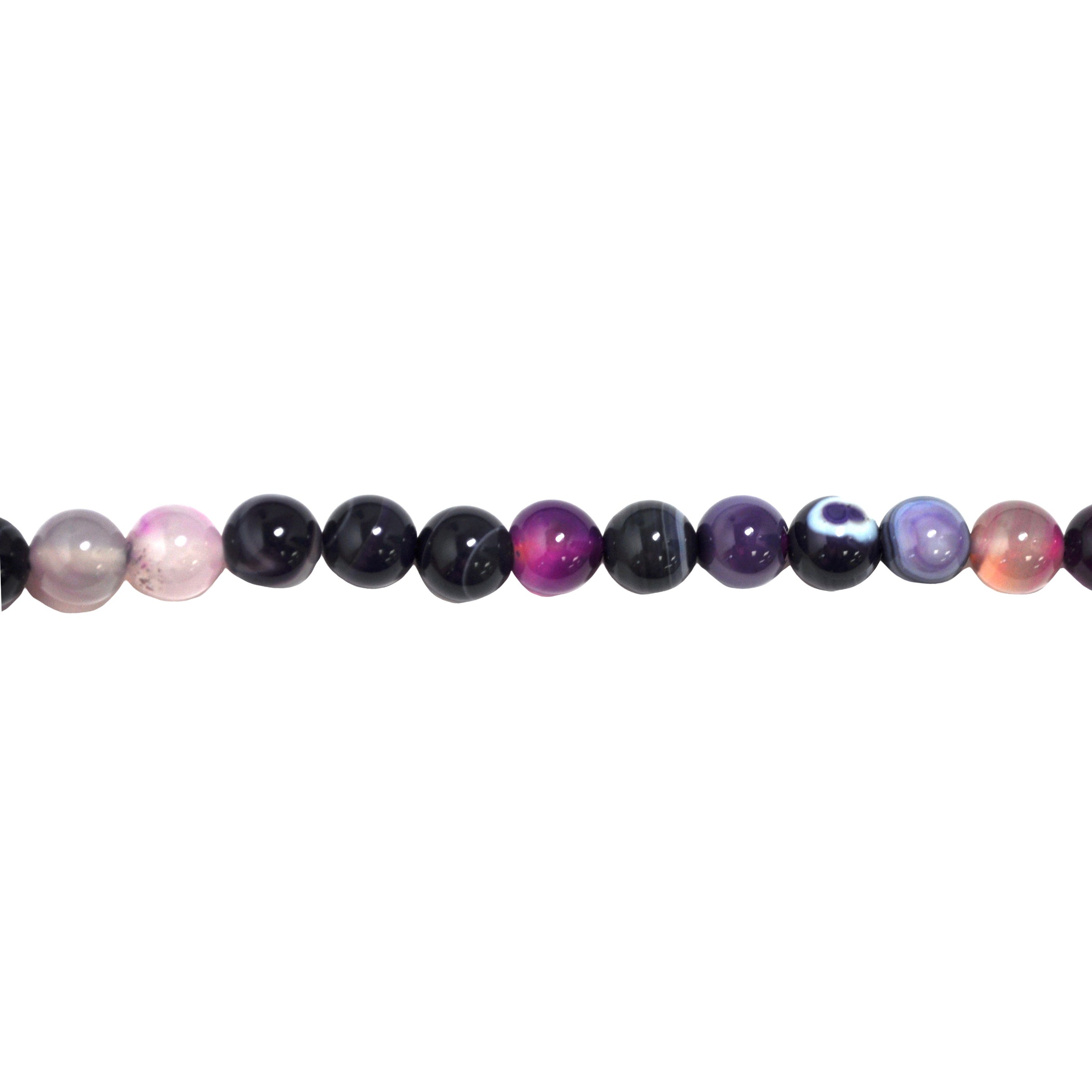 Purple Banded Agate 12mm - Round