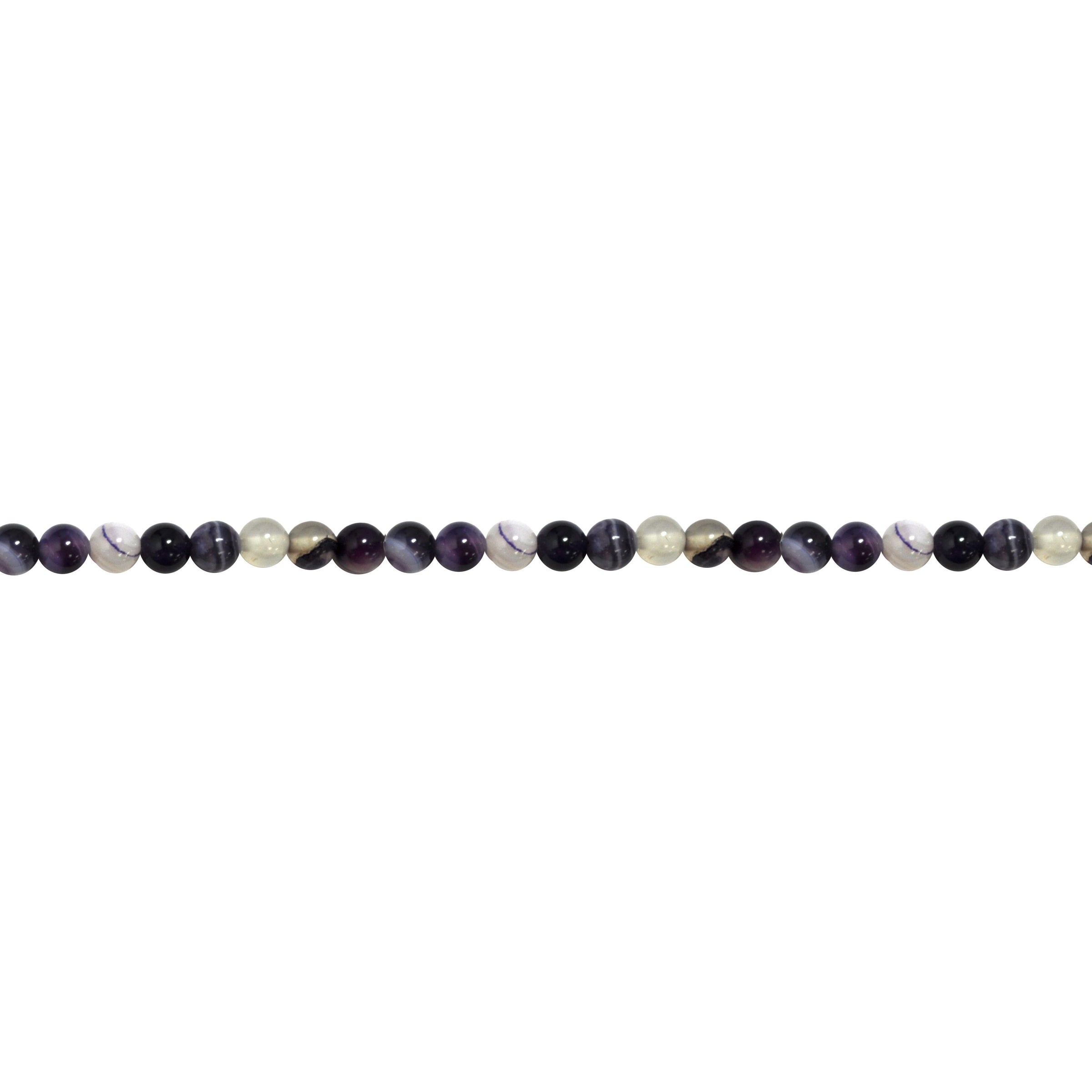 Purple Banded Agate 6mm - Round