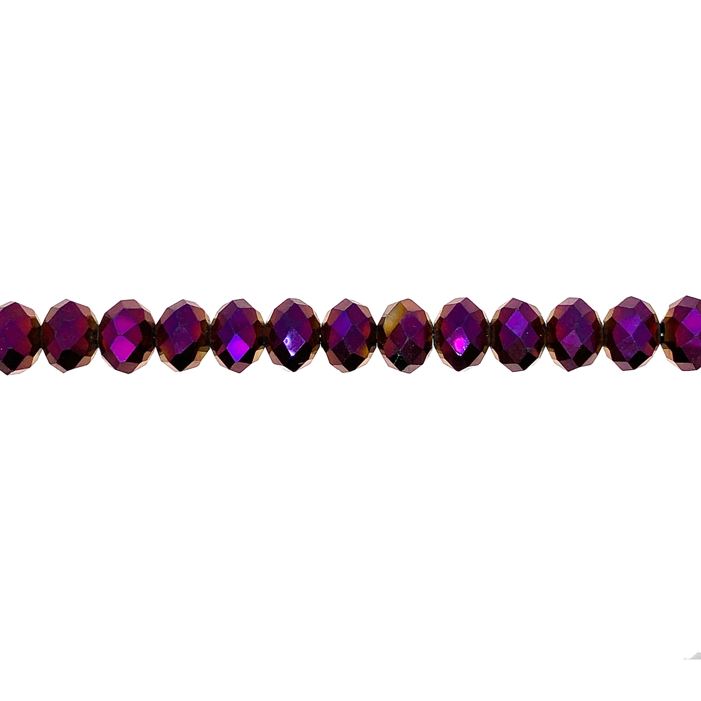 Purple Crystal 8mm - Rondelle