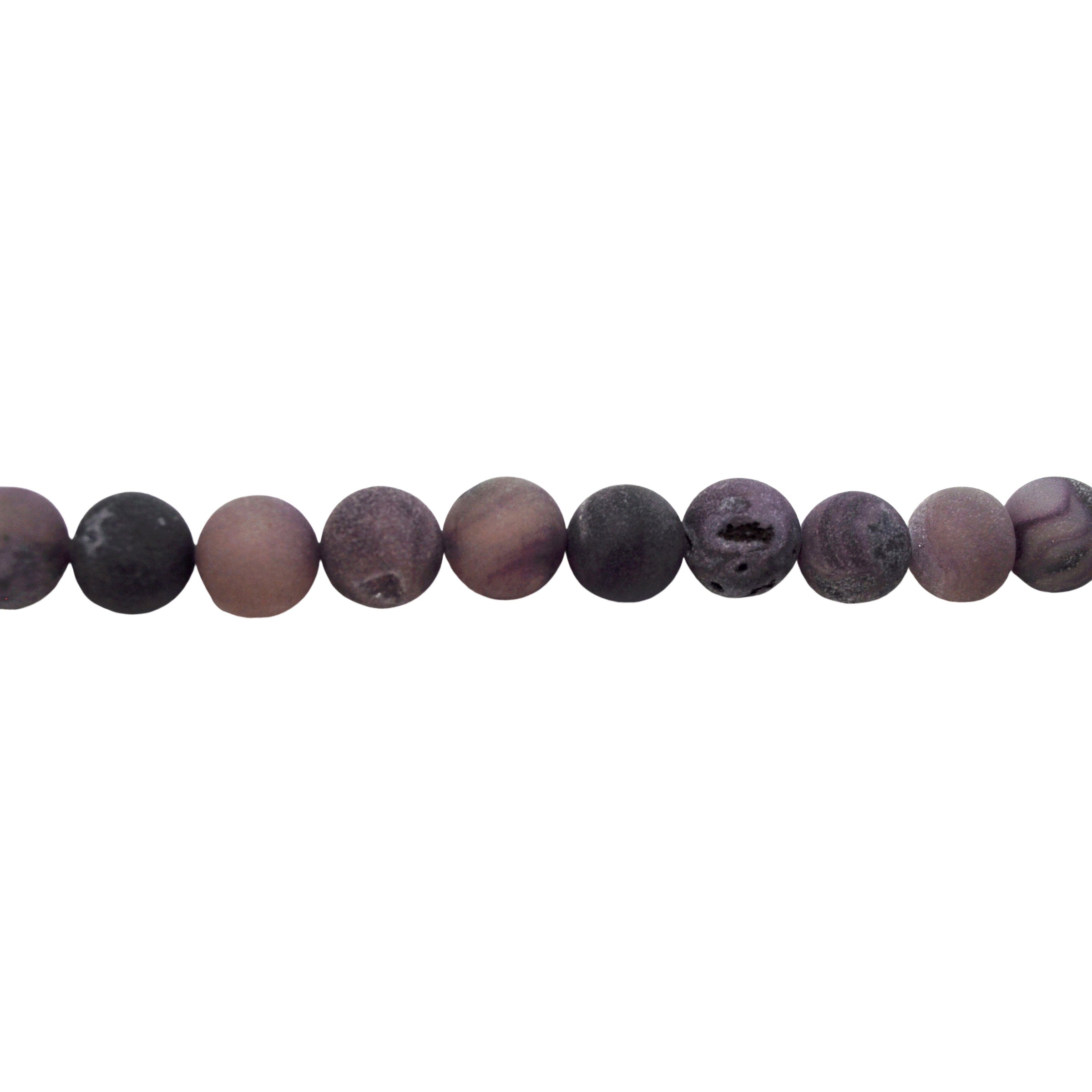 Purple Druzy Agate - Round Beads 12mm