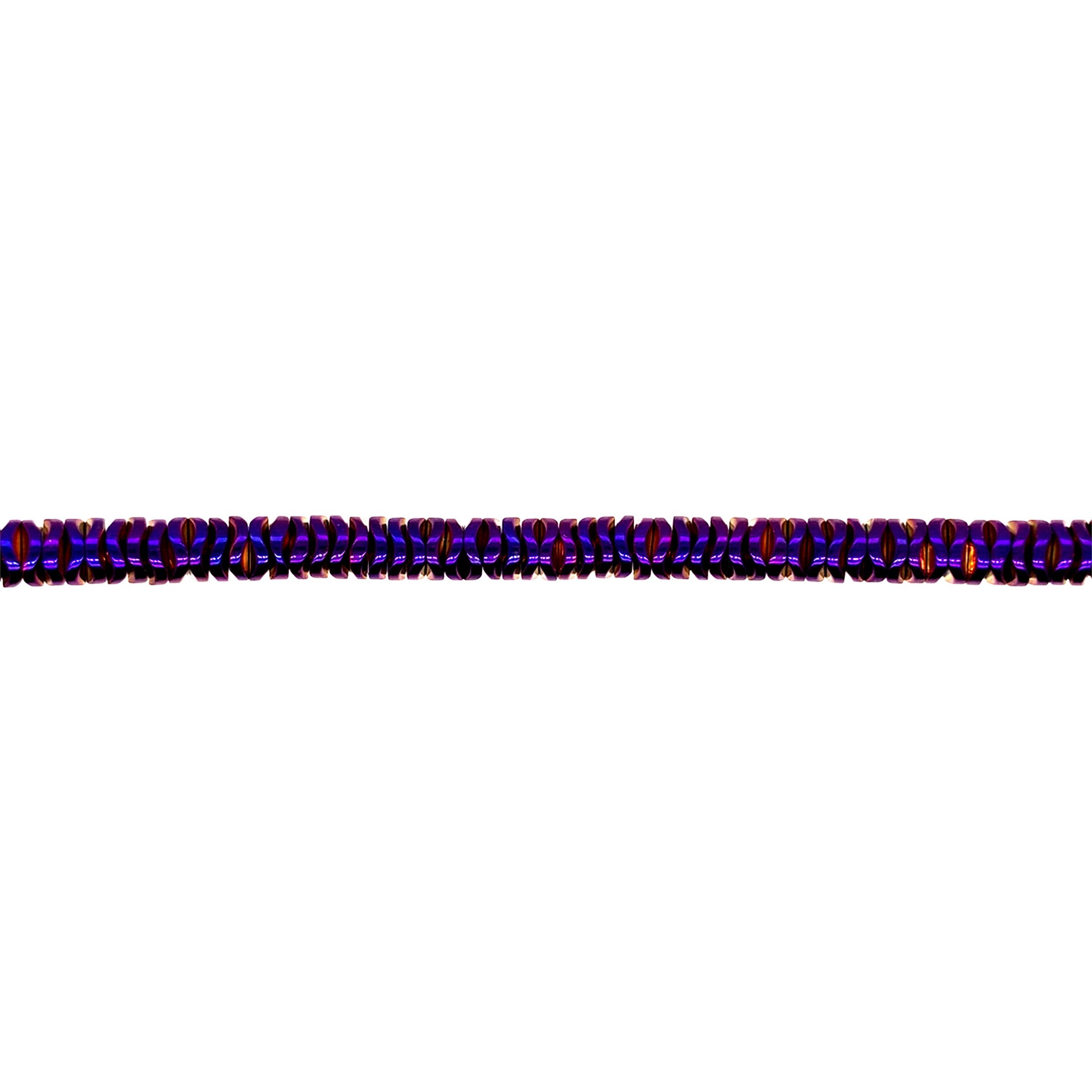 Purple Electroplated Hematite 6mm - Rondelle