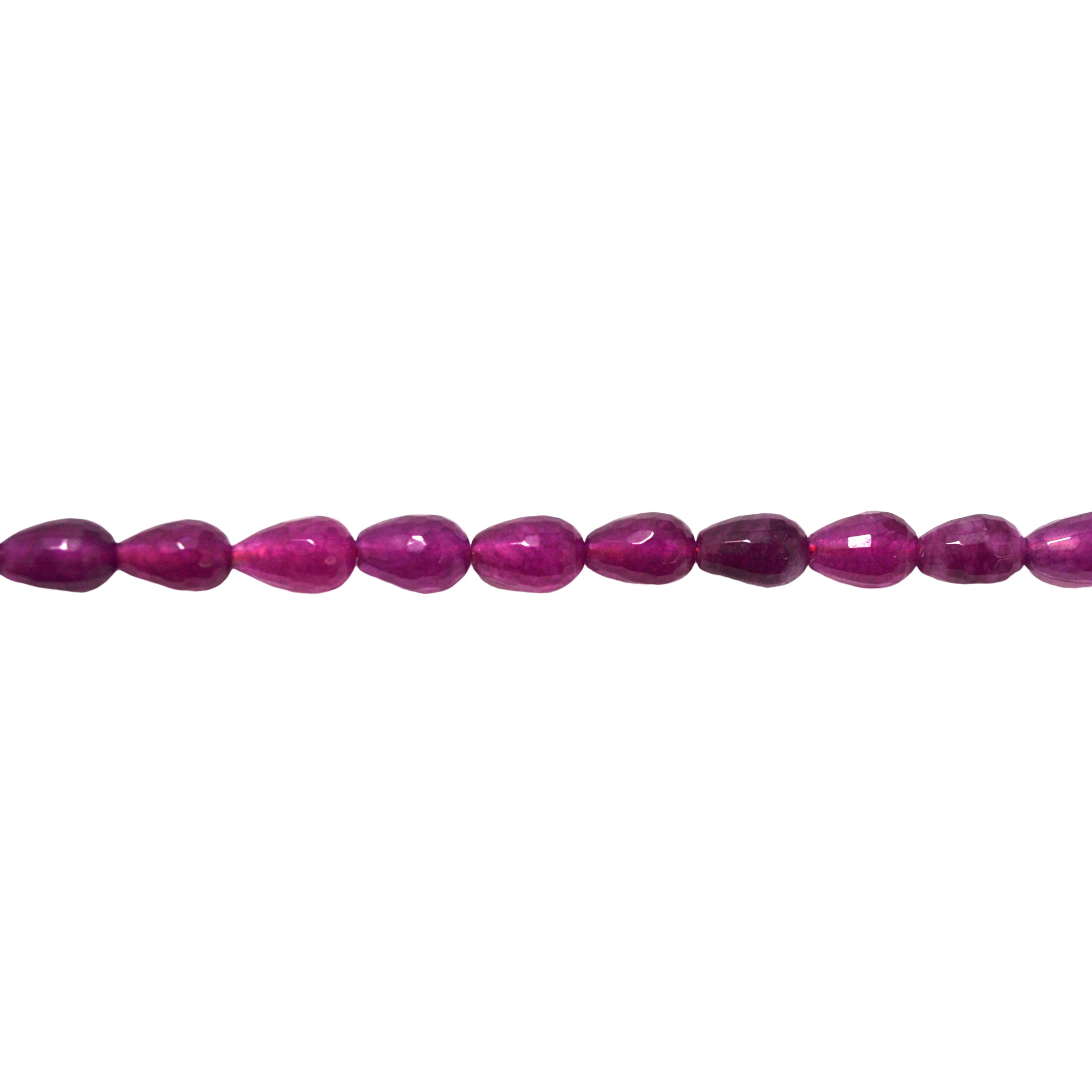 Purple Jade Teardrop 12mm - Faceted