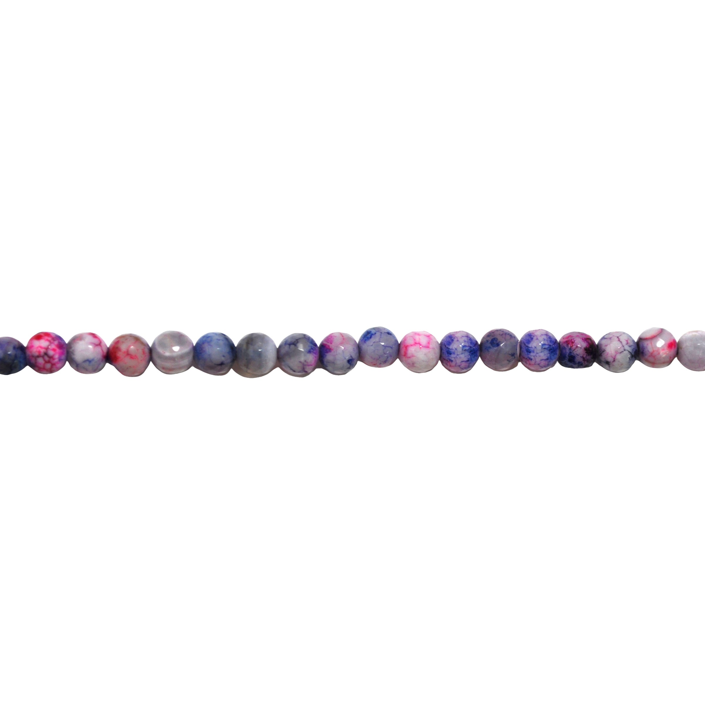 Purple/Pink Fire Agate 8mm - Faceted