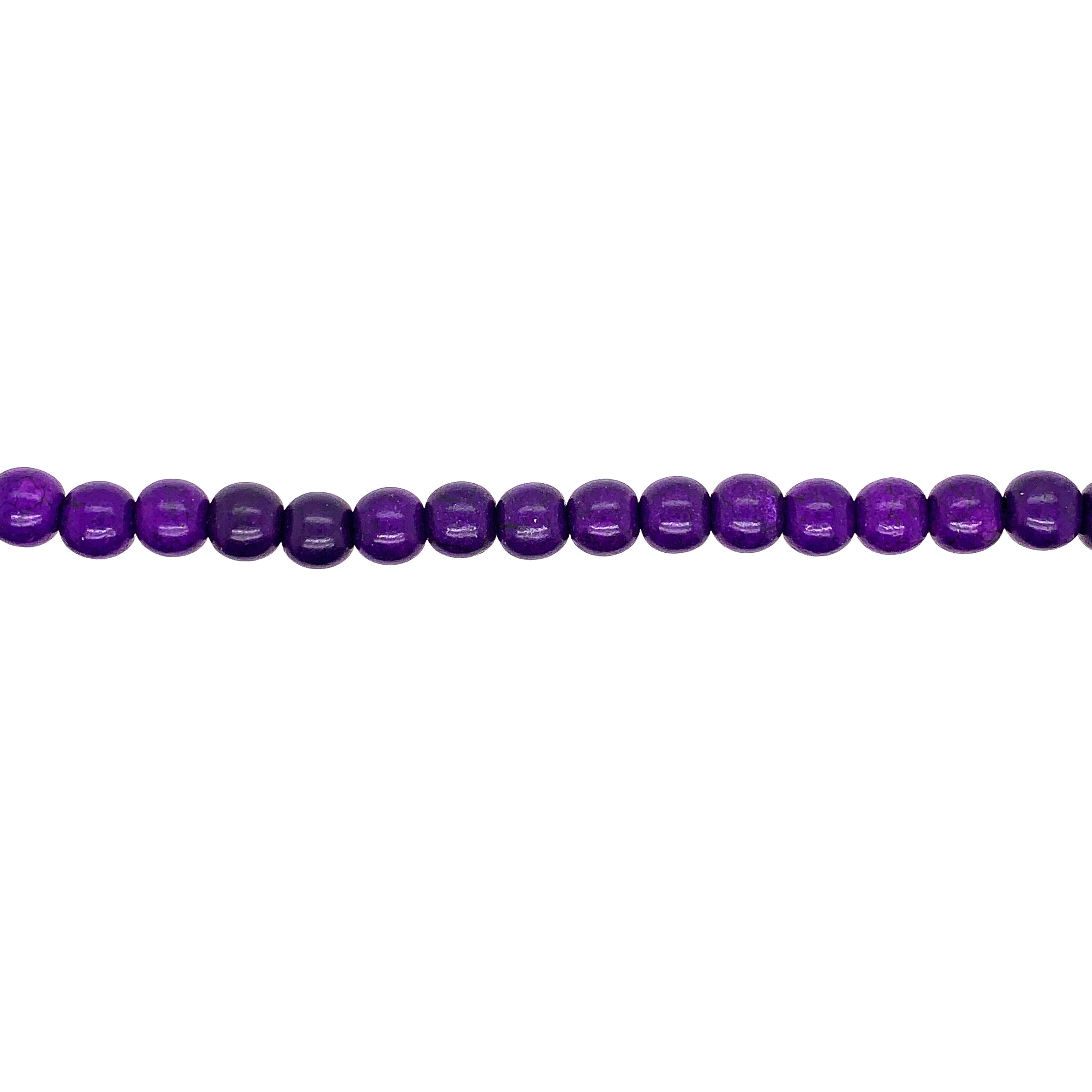 Purple Synthetic Turquoise 6mm - Round