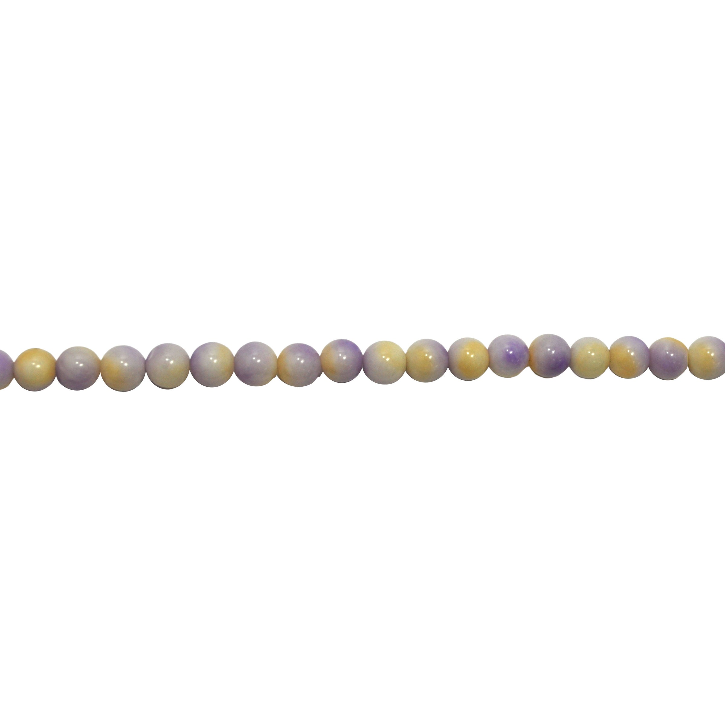Purple Yellow Mashan Jade 8mm - Round