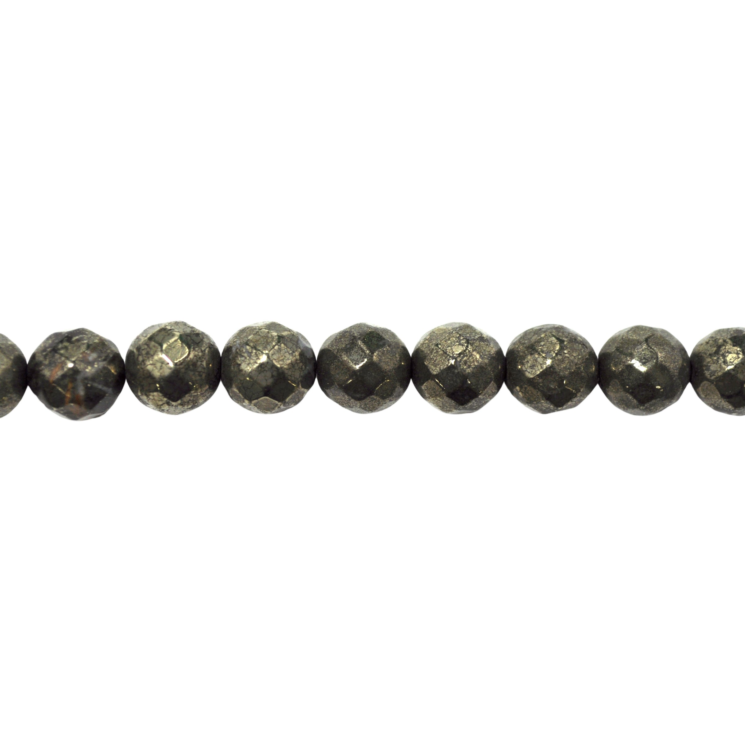 Pyrite Faceted Beads 10mm