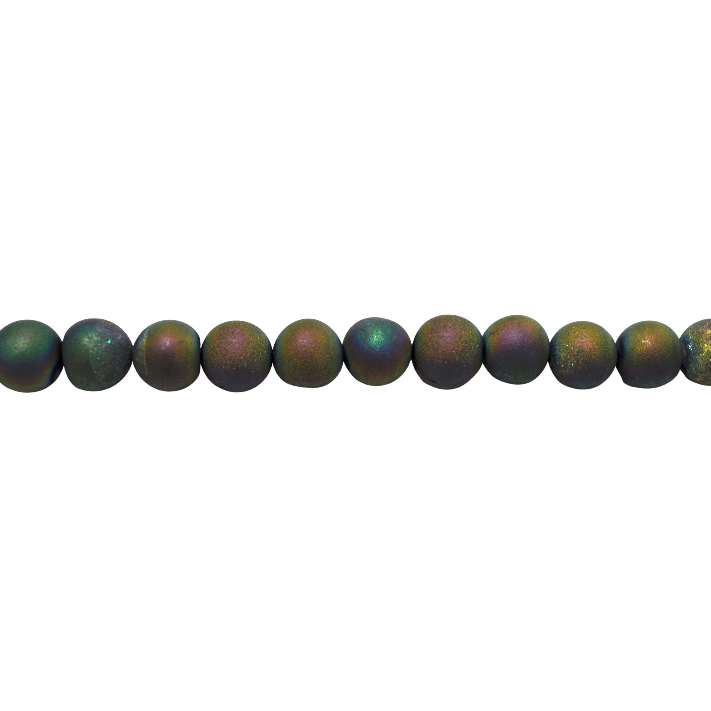 Rainbow Druzy Agate - Round Beads 10mm