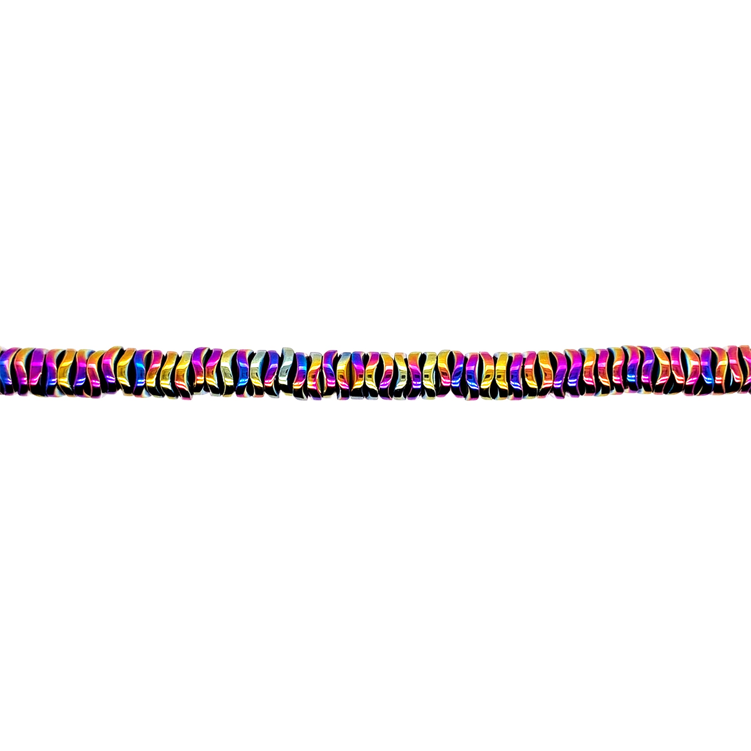 Rainbow Electroplated Hematite 6mm - Rondelle