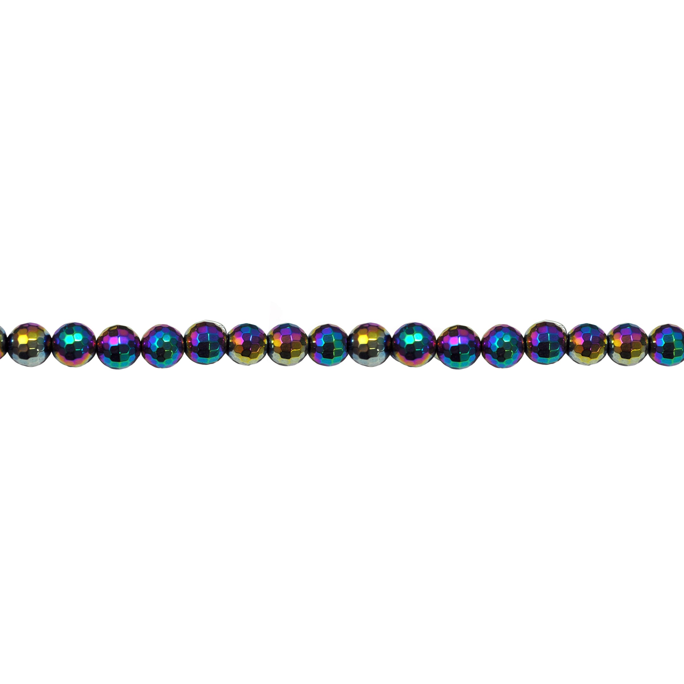 Rainbow Hematite 6mm - Faceted