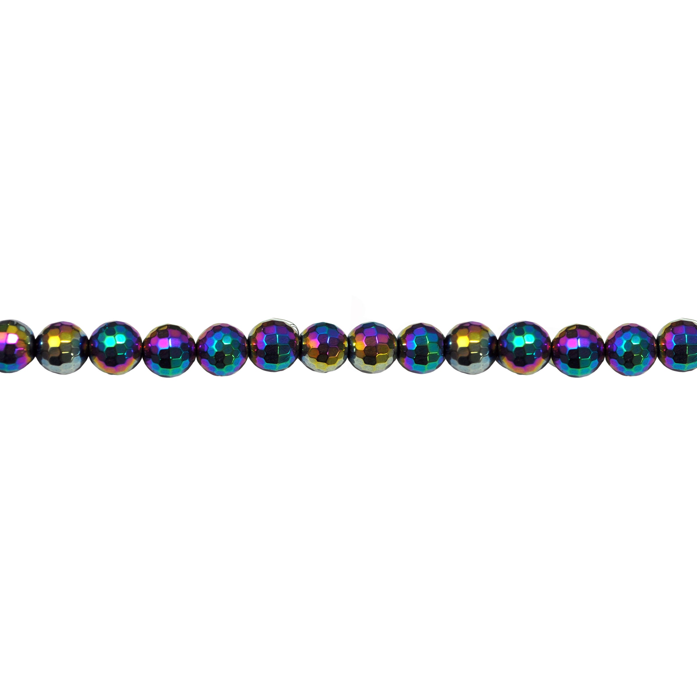 Rainbow Hematite 8mm - Faceted