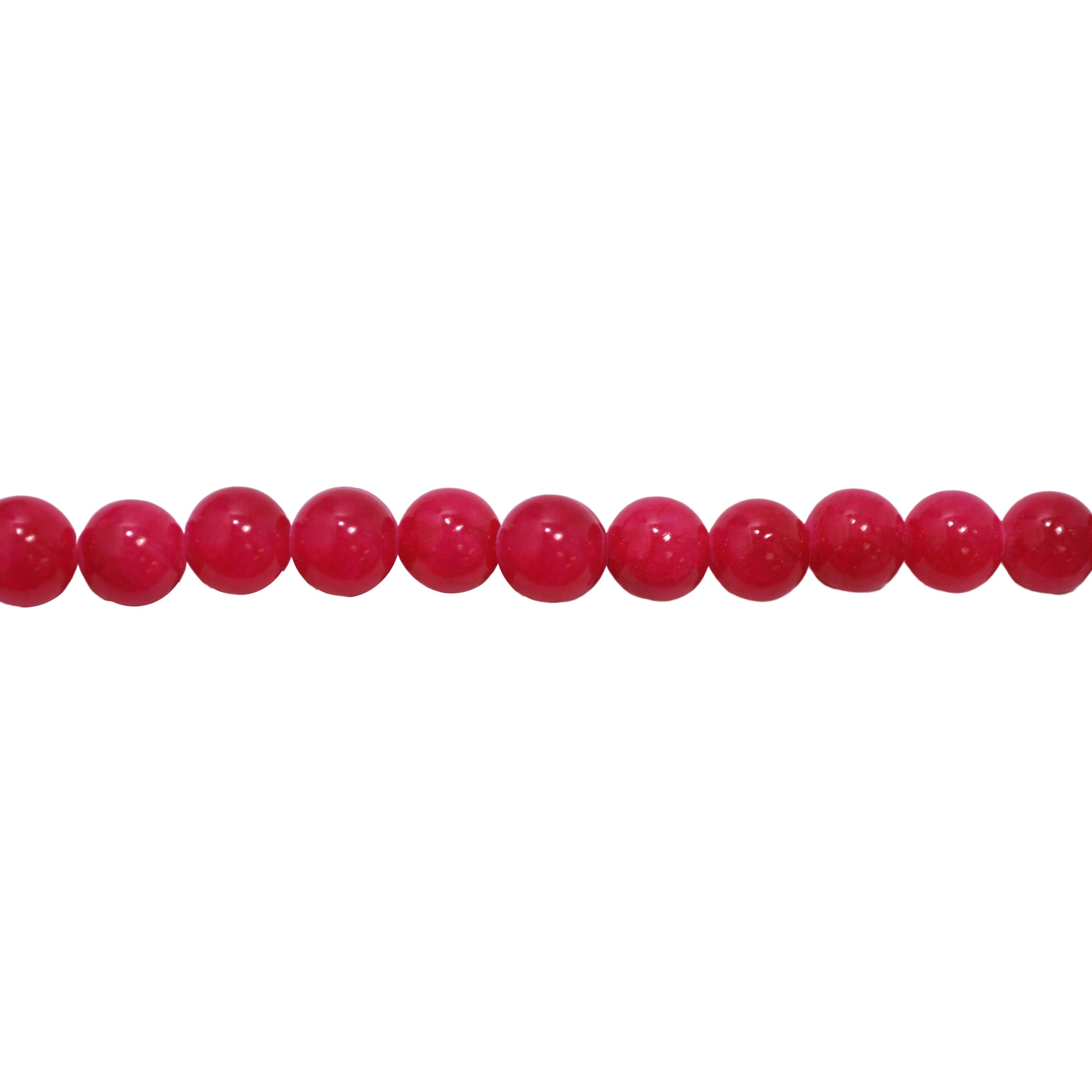 Raspberry Red Mashan Jade 10mm - Round