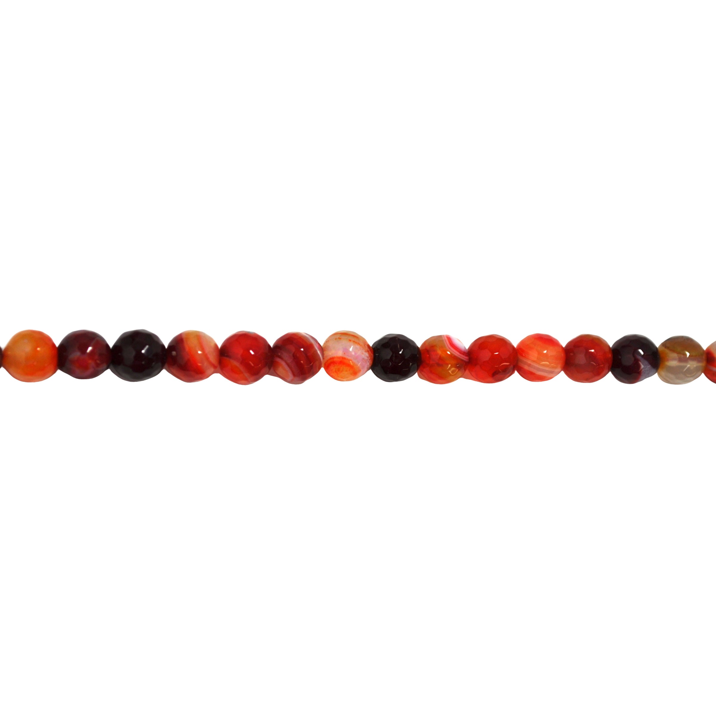 Red Banded Agate 10mm - Faceted