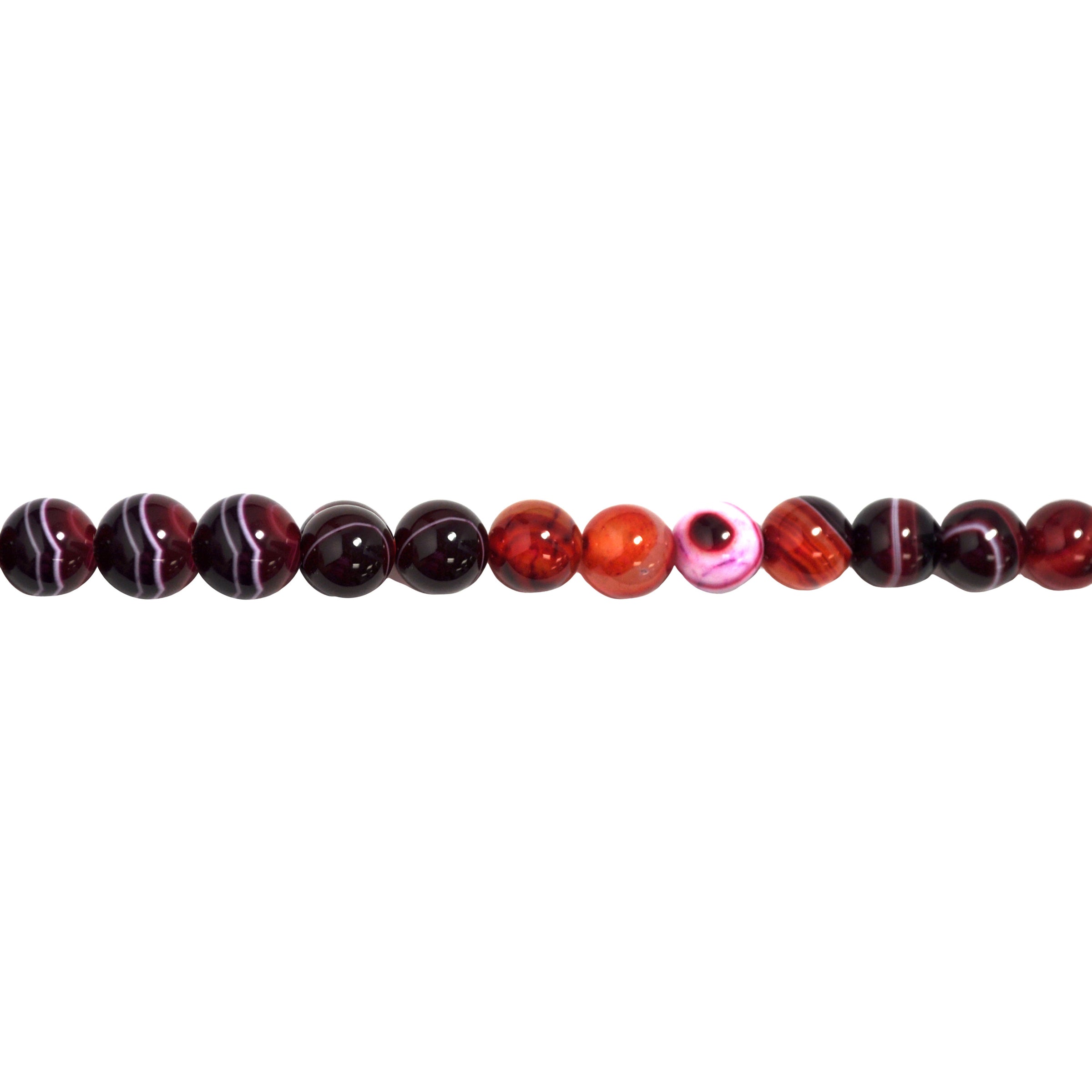 Red Banded Agate 12mm - Round