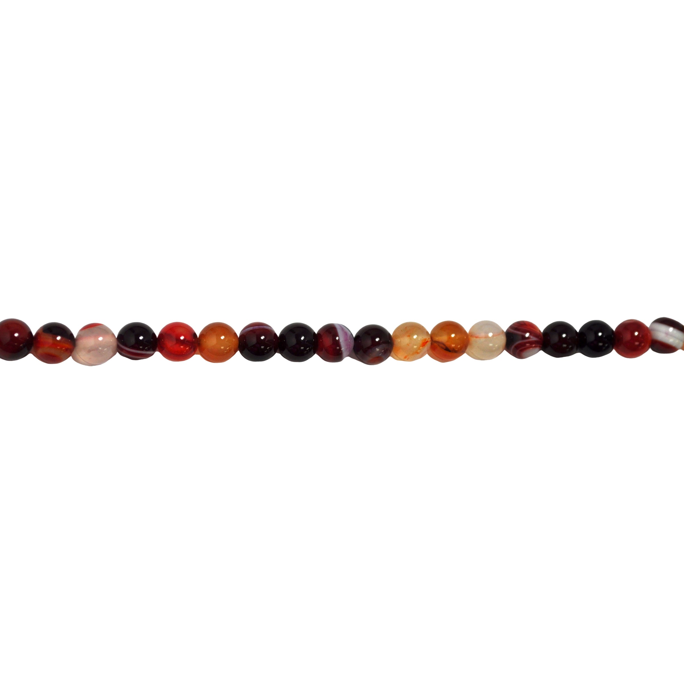 Red Banded Agate 8mm - Round