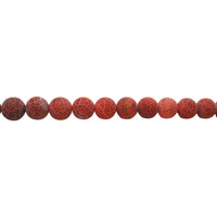 Red Frosted Cracked Agate Beads 12mm