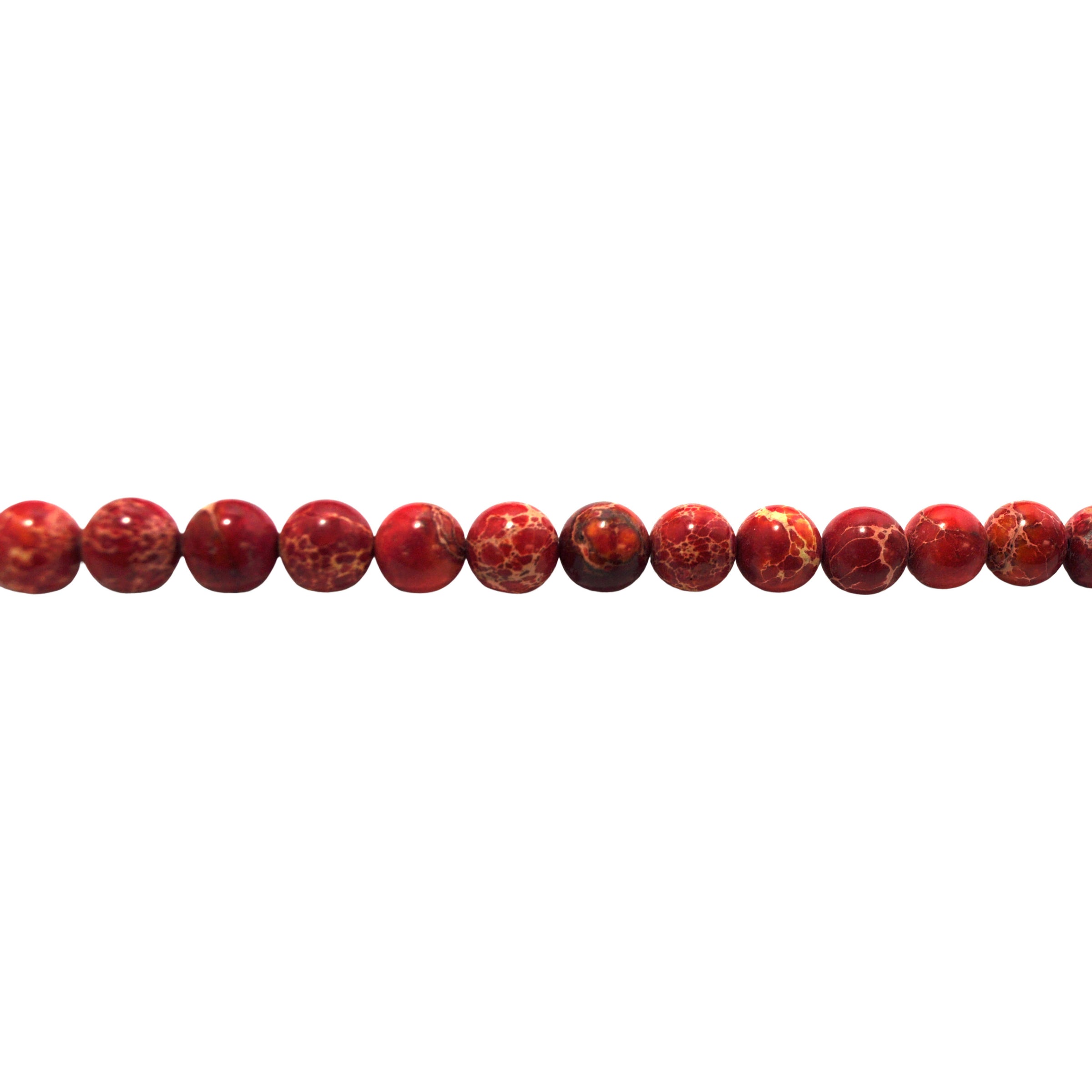 Red Impression Jasper Beads 10mm