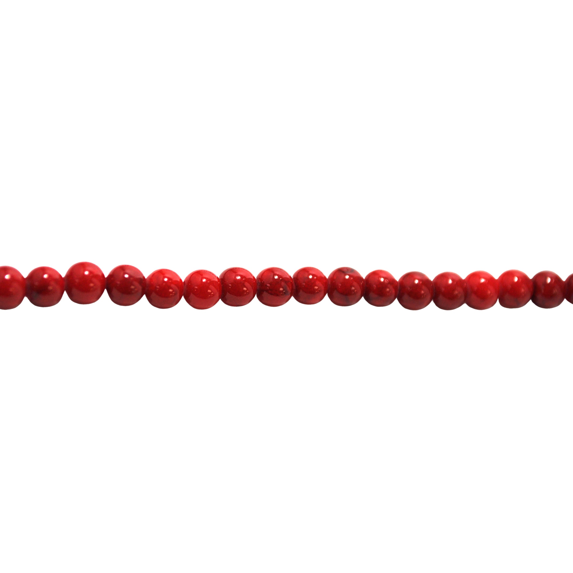 Red Mashan Jade - Round 4mm