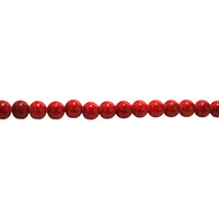 Red Mashan Jade - Round 6mm