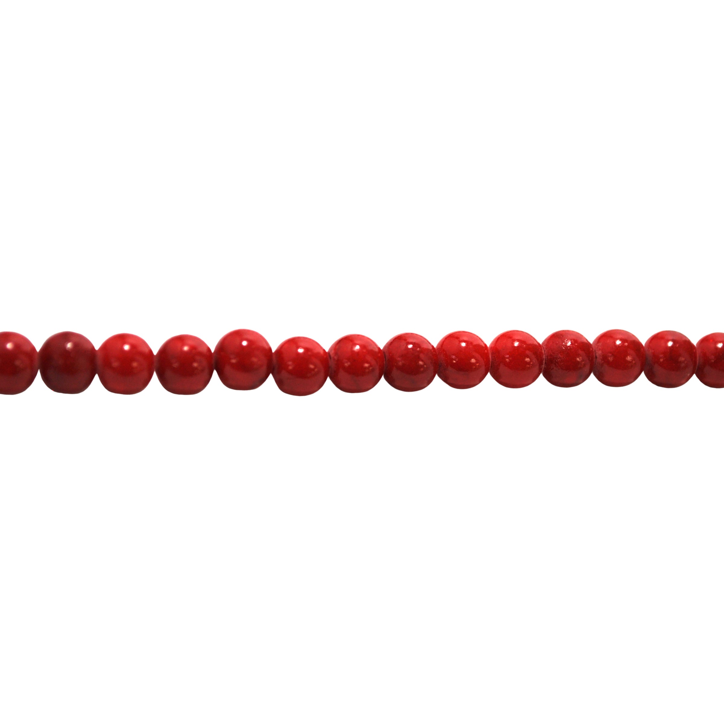 Red Mashan Jade - Round 6mm