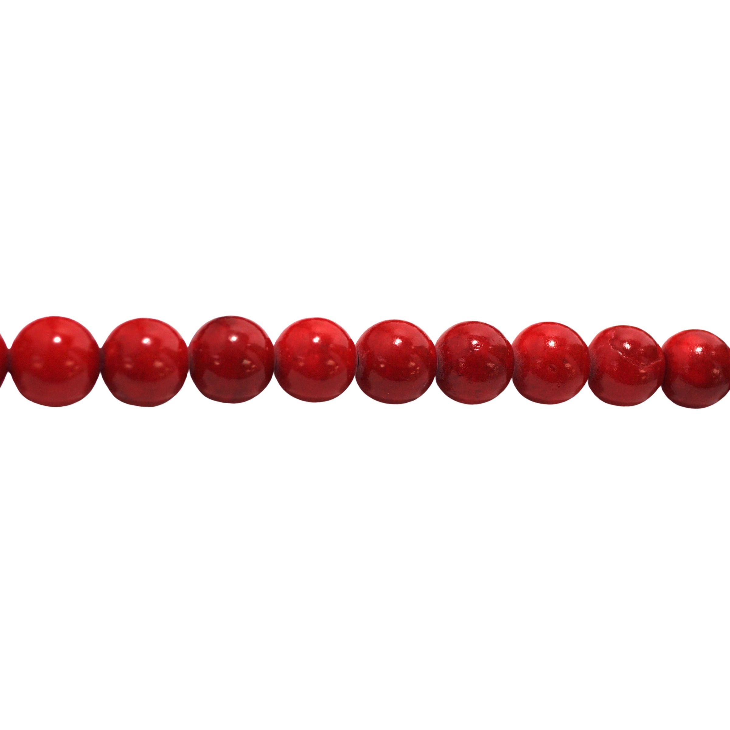 Red Mashan Jade Beads