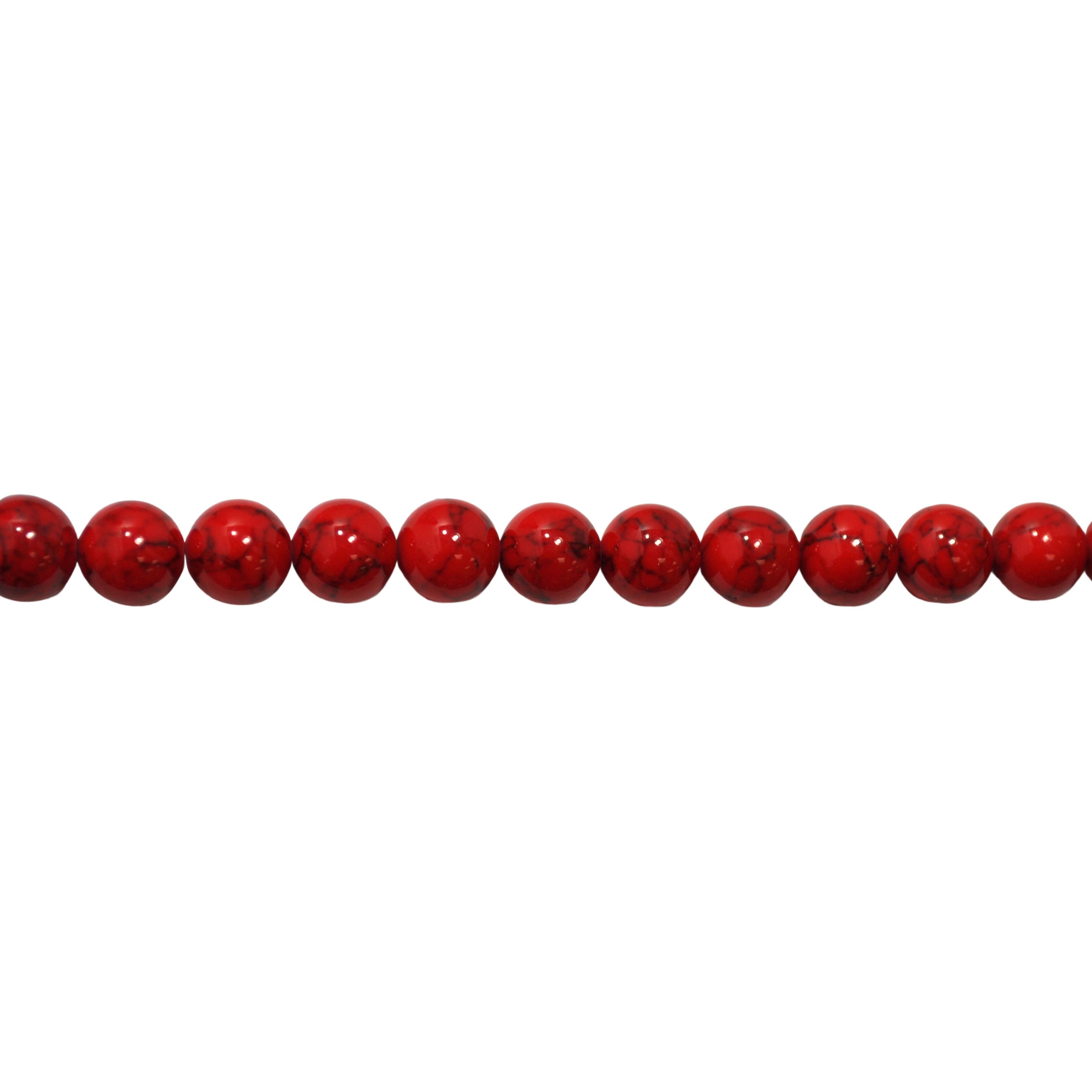 Red Synthetic Turquoise Beads
