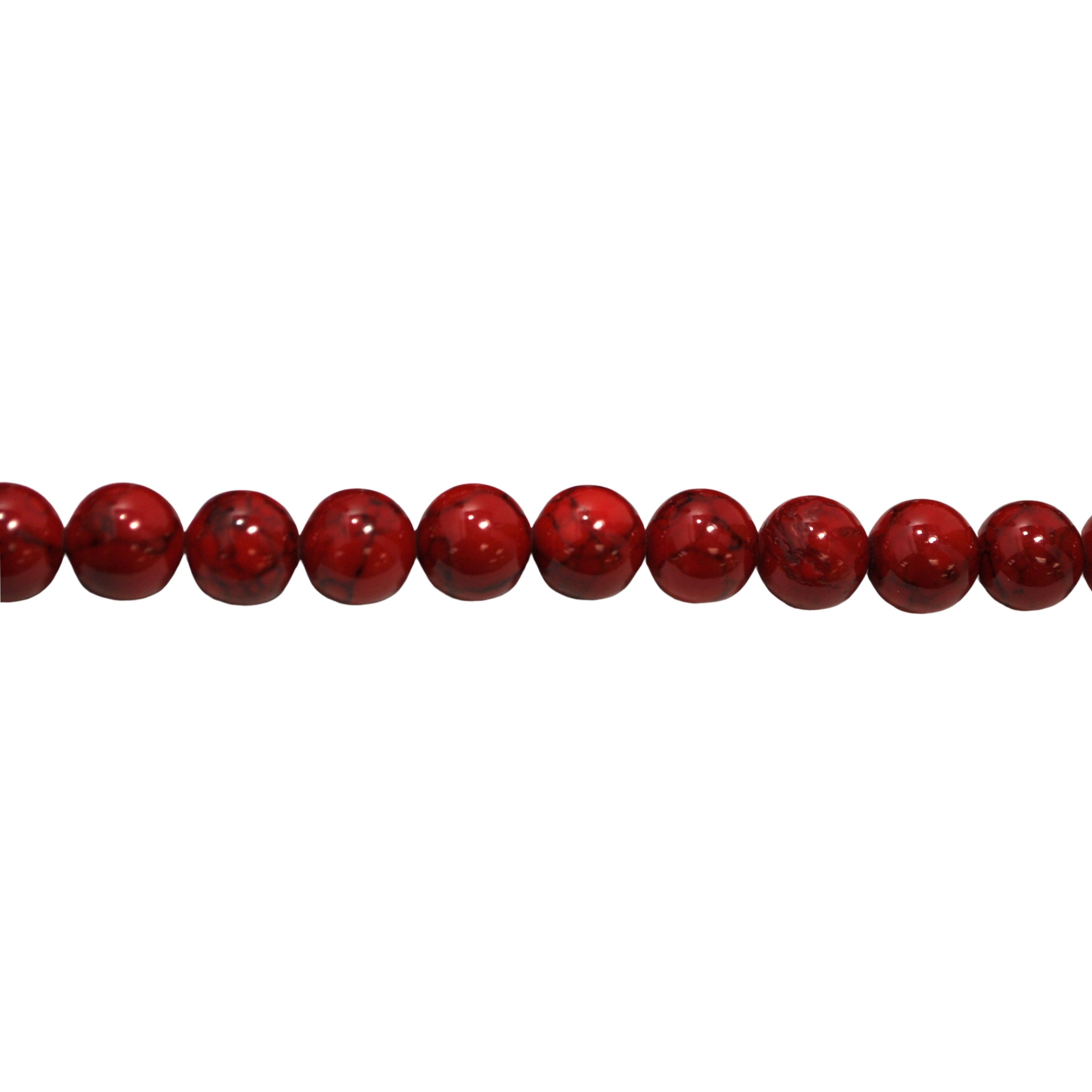 Red Turquoise - Round 12mm