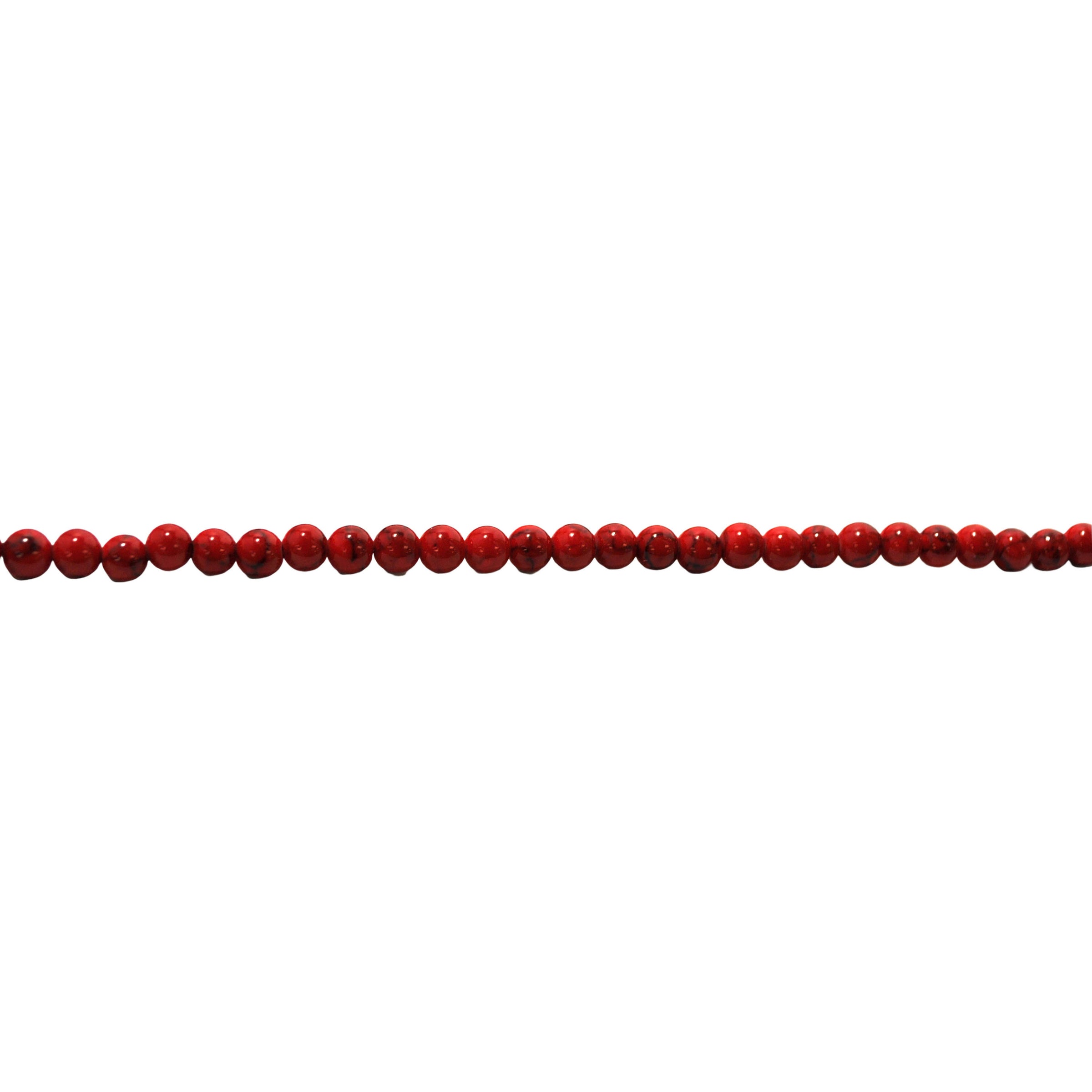 Red Turquoise - Round 4mm