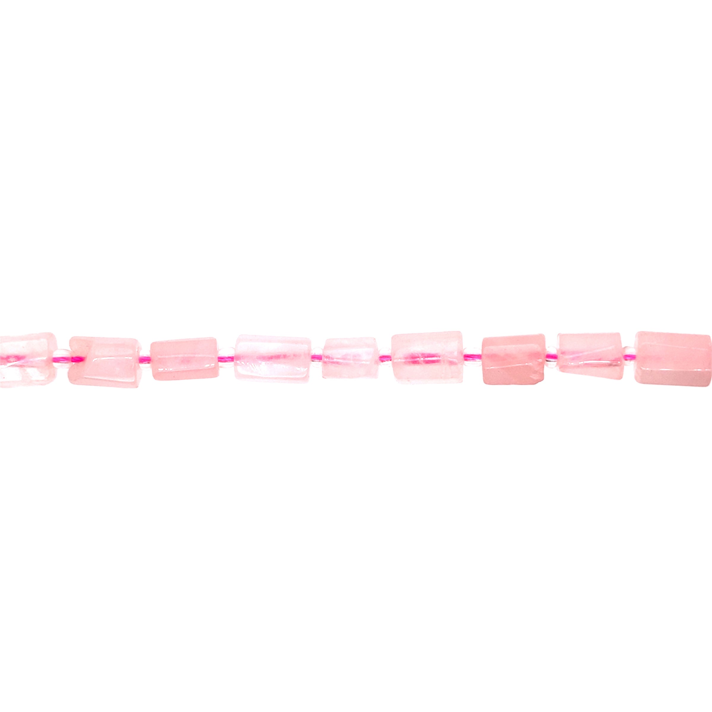 Rose Quartz Hexagonal Column 10mm - Faceted