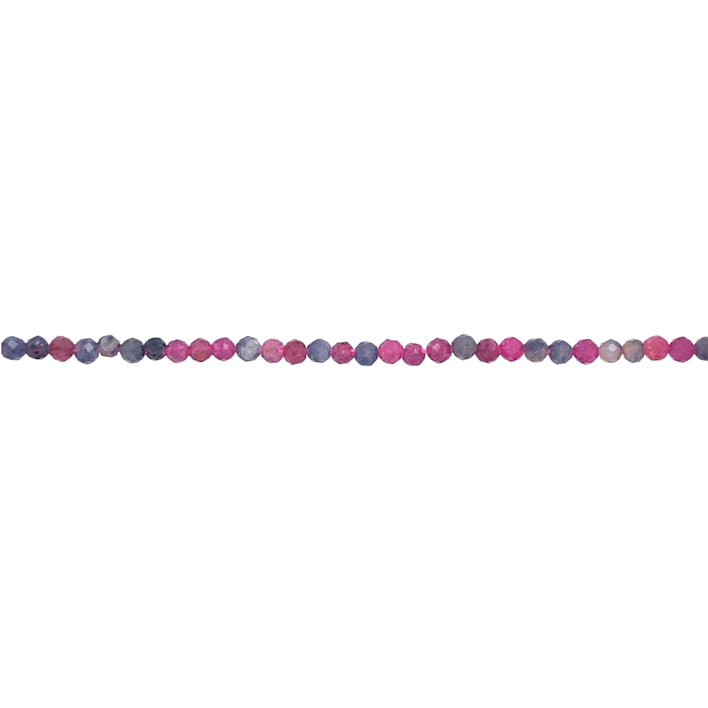 Ruby and Sapphire Faceted Beads