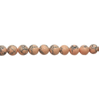 Salmon Marble Synthetic Turquoise - Round 12mm