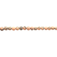 Salmon Marble Synthetic Turquoise - Round 8mm