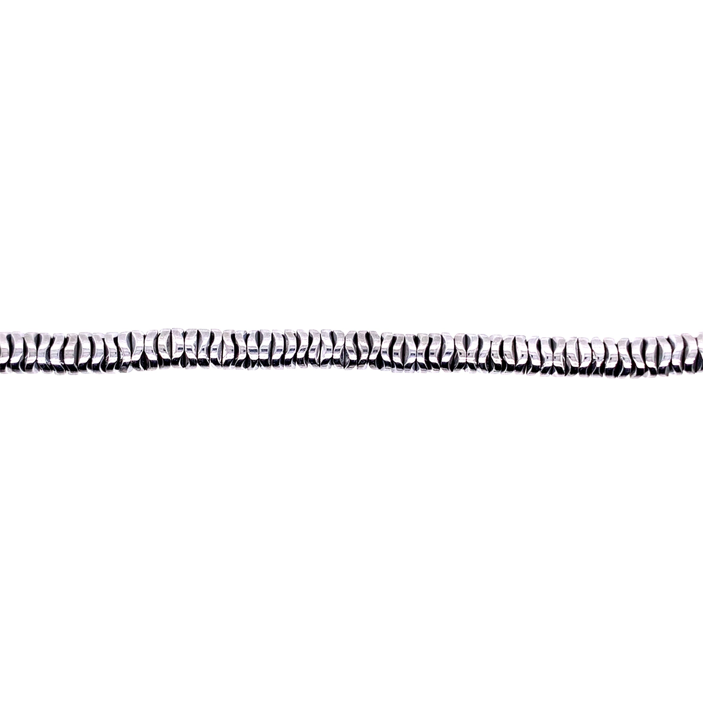 Silver Electroplated Hematite 6mm - Rondelle