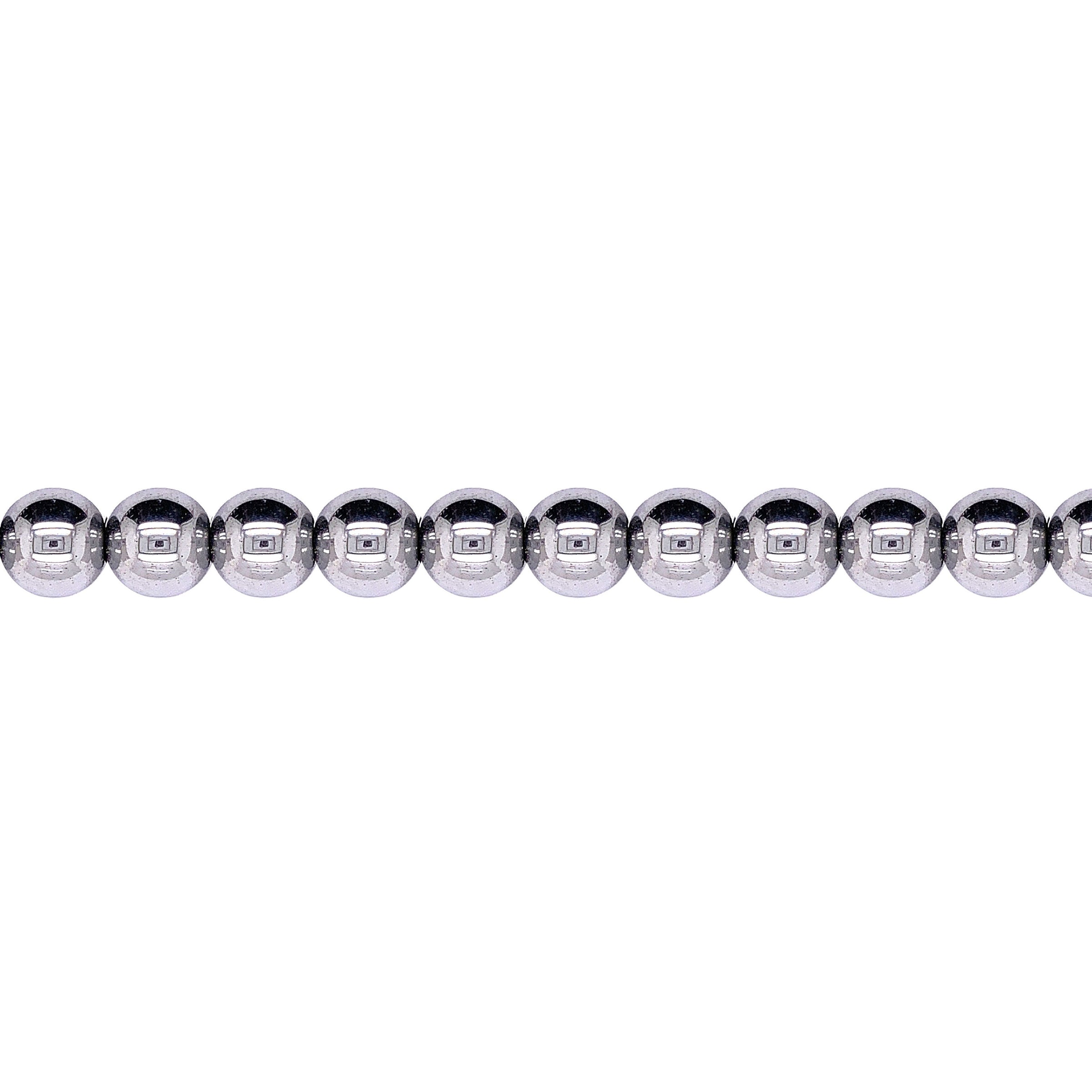 Silver Hematite 10mm - Round