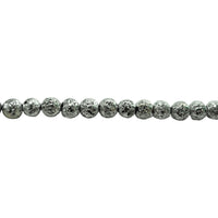 Silver Plated Lava Beads