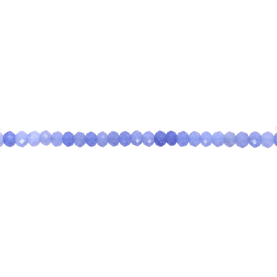 Sky Blue Jade Faceted Rondelle Beads