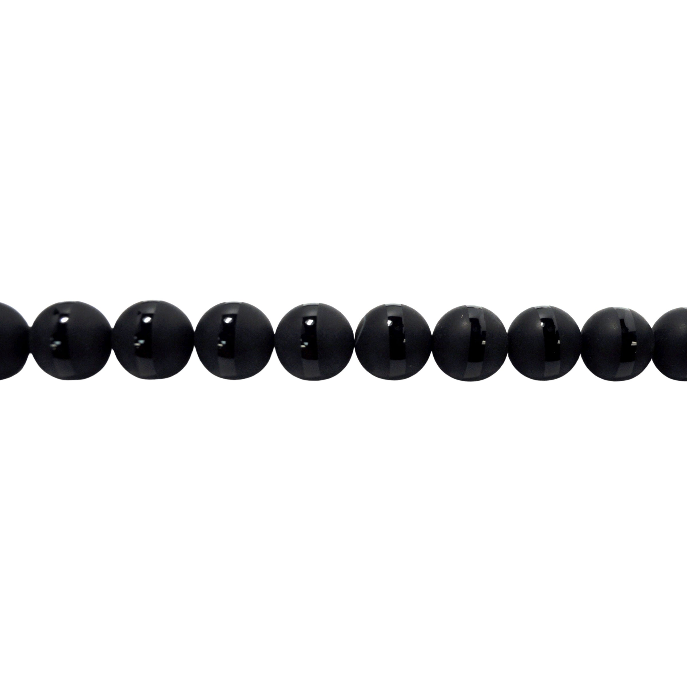 Striped Black Onyx Beads