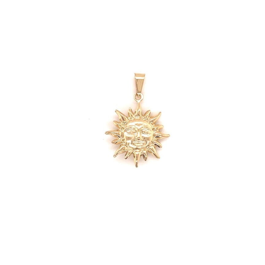 Sun Pendant 28mm - Gold Filled