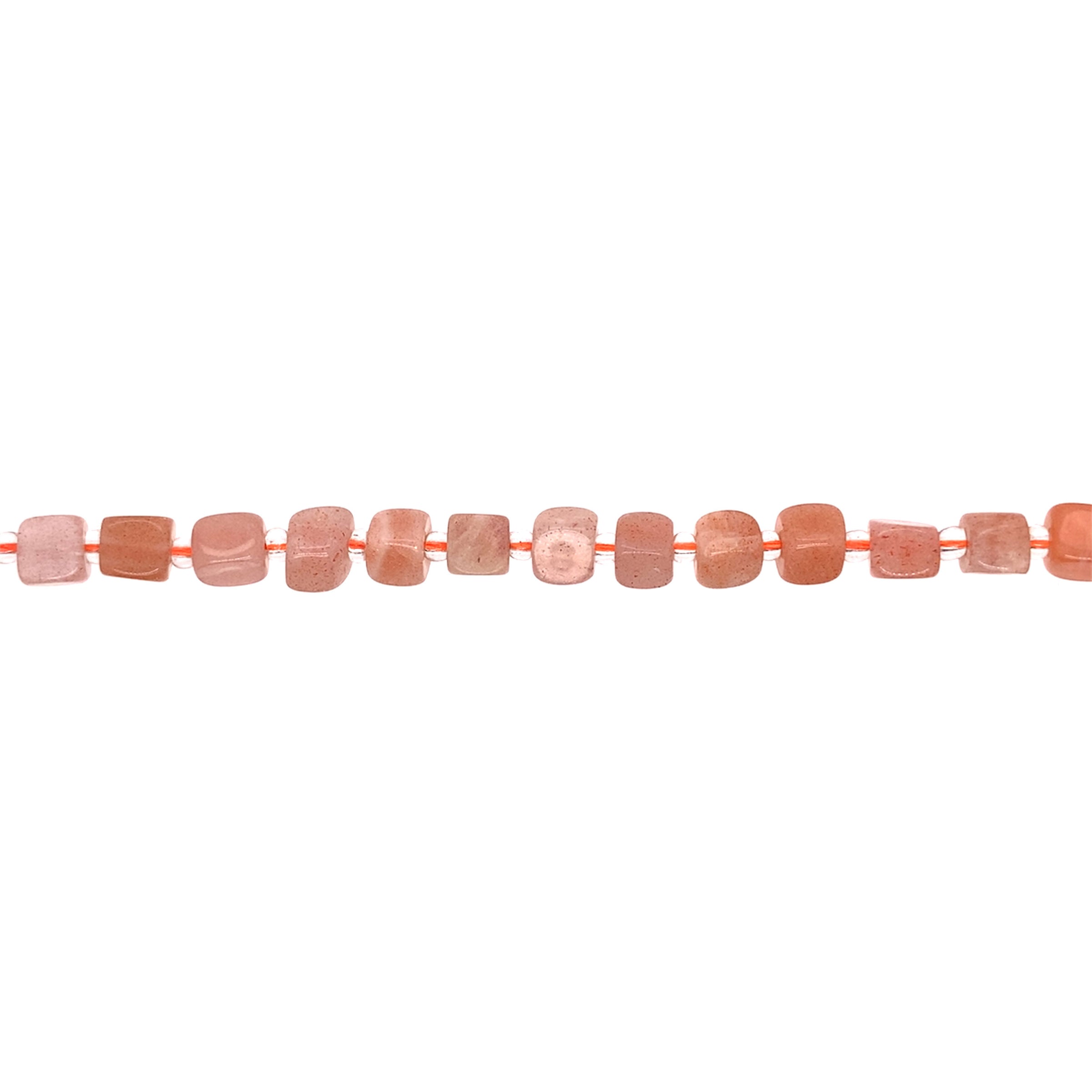 Sunstone Beads 7mm - Cube