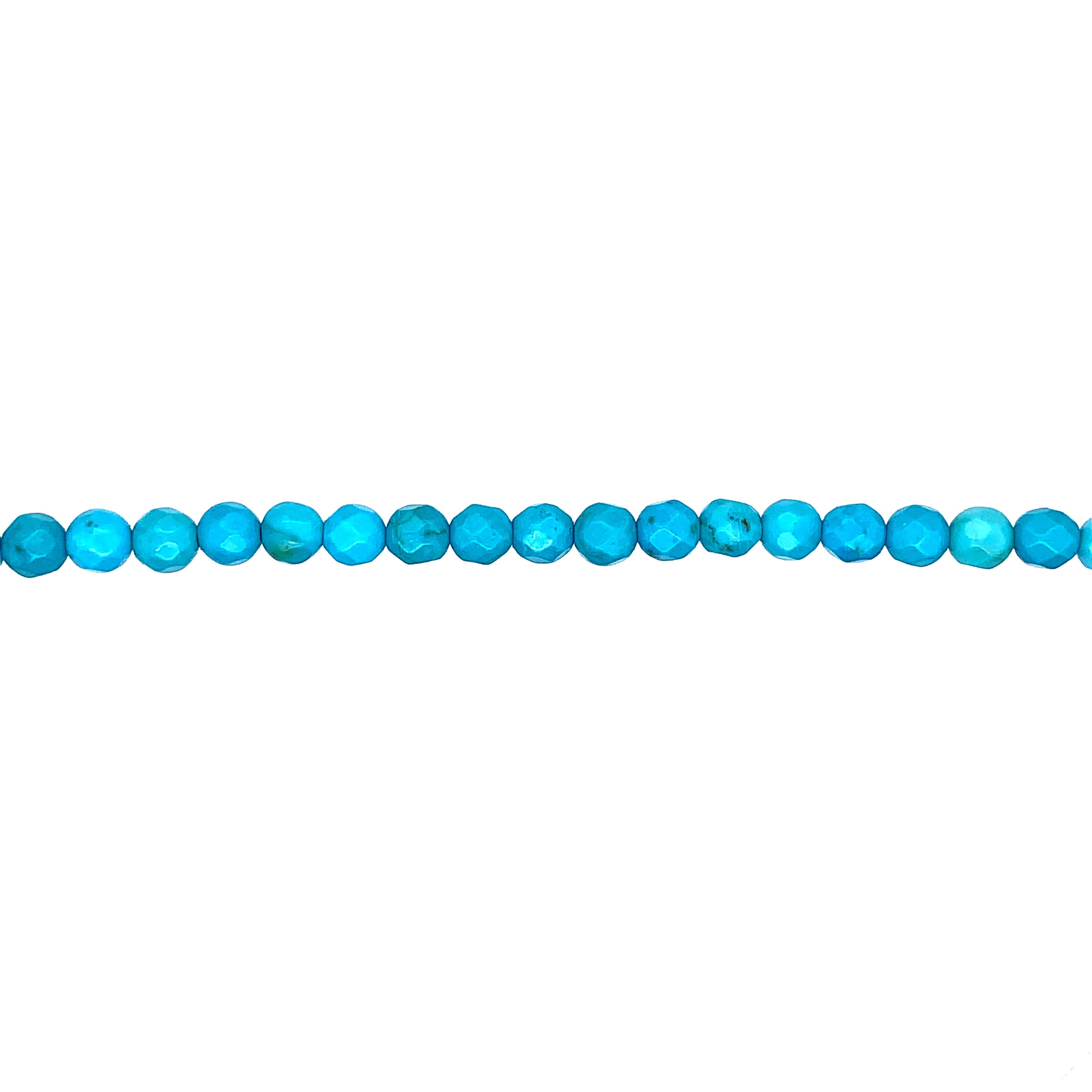 Synthetic Blue Turquoise 4mm - Faceted