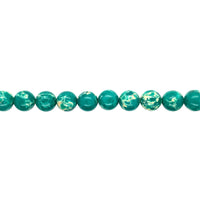 Teal Impression Jasper Beads 10mm