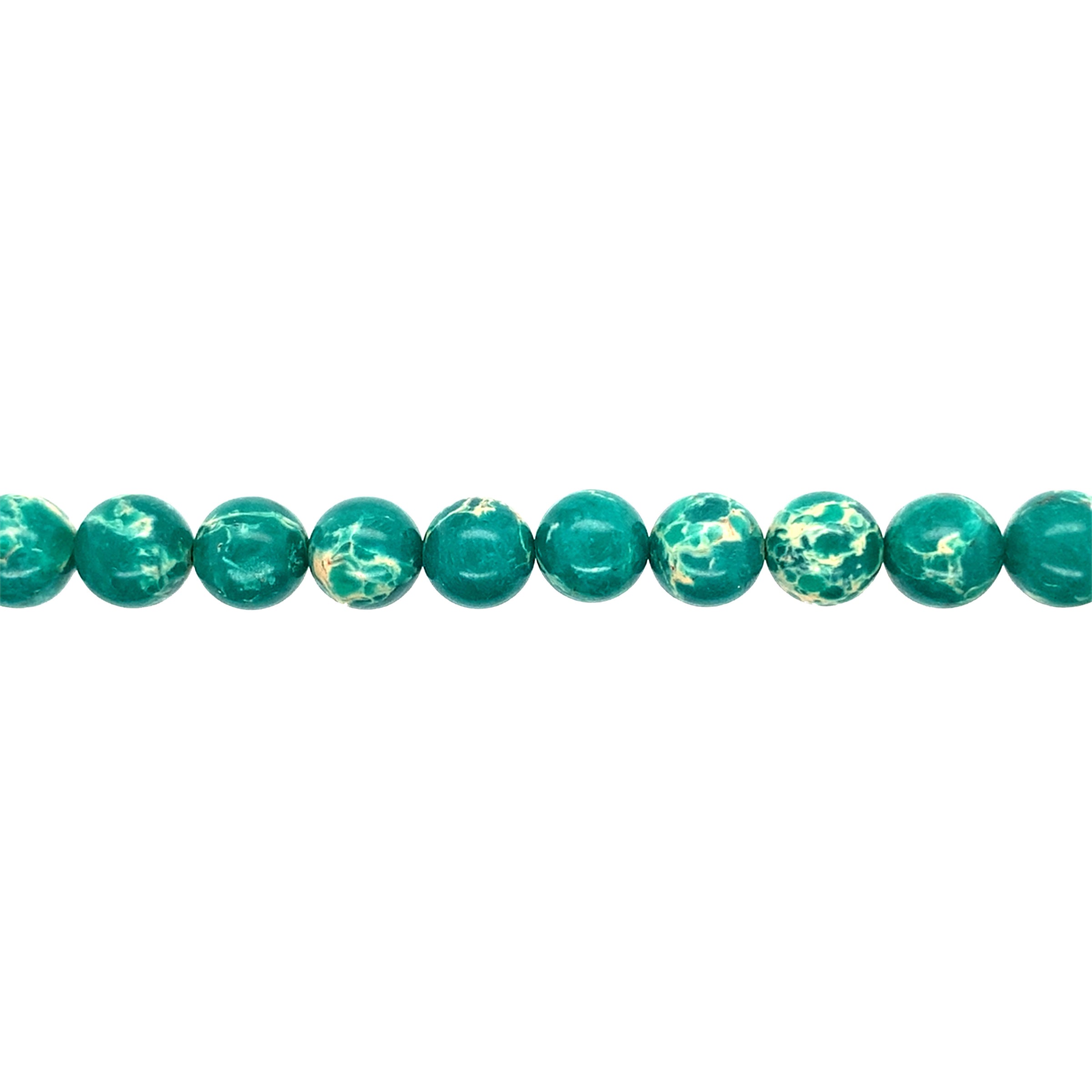 Teal Impression Jasper Beads 10mm