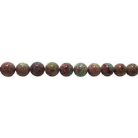 Teal/Purple Impression Jasper - Round 12mm
