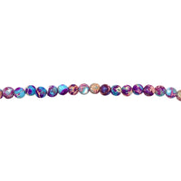 Teal/Purple Impression Jasper - Round 4mm