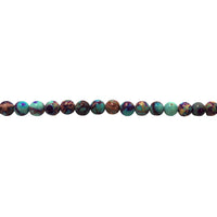 Teal/Purple Impression Jasper - Round 8mm